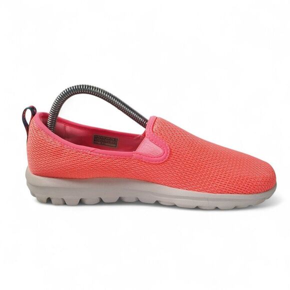 Skechers GO Walk Travel Slip-on Casual Shoes Pink 124980 Women's 8.5 - Picture 7 of 11